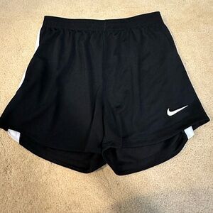 Nike Black Athletic Shorts 2-in-1 Design Moisture-Wicking